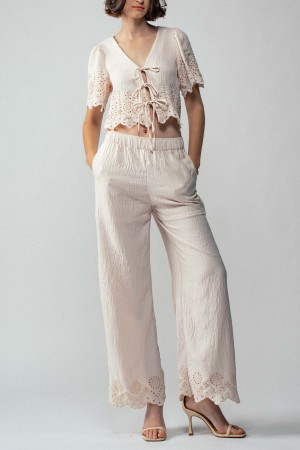0295-5880<br/>Embroidered Eyelet Two-Piece Set
