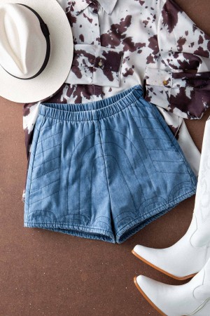 0649-1878<br/>Daylight Denim Banded Shorts